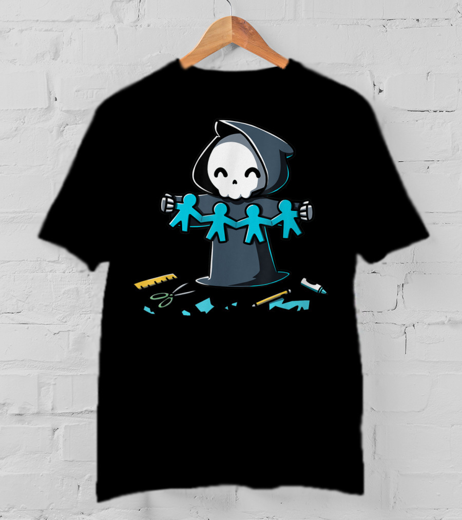 Craftiness Death Grim Crafting Paper Chain T-Shirt