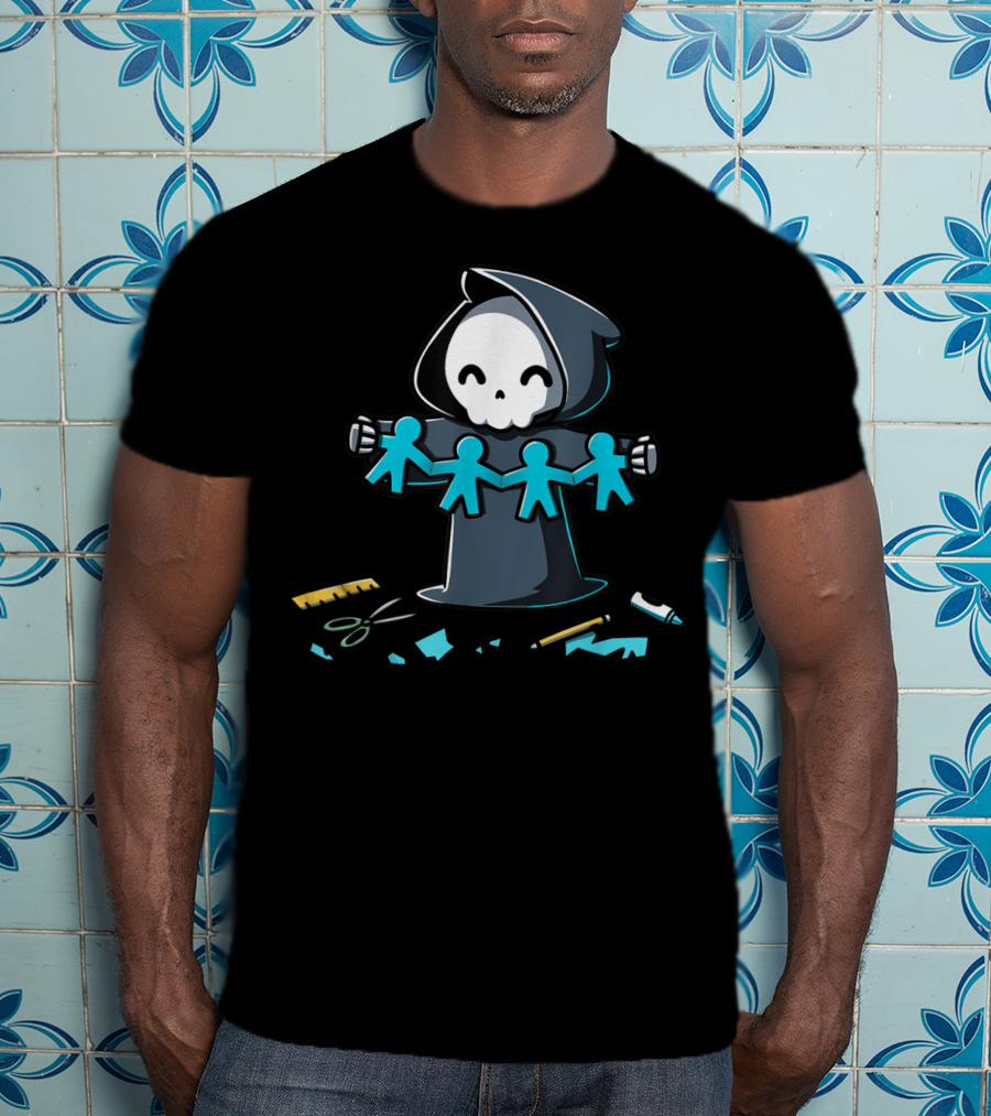 Craftiness Death Grim Crafting Paper Chain T-Shirt
