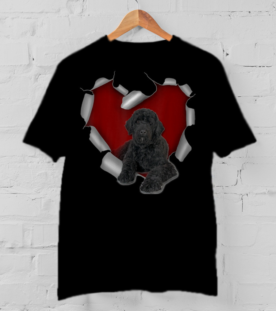 Portuguese Water Dog Torn Heart T-Shirt