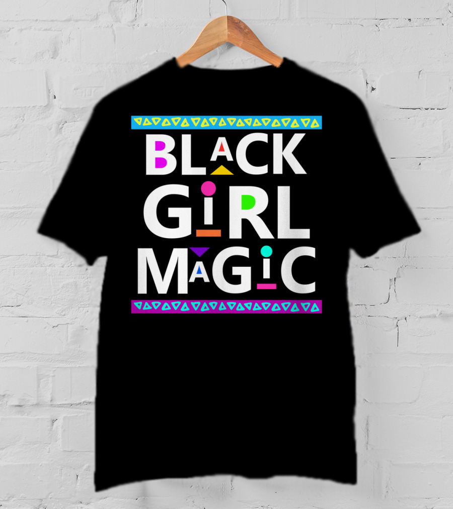 Black Girl Magic Dashiki Style With Colorful Accents T-Shirt
