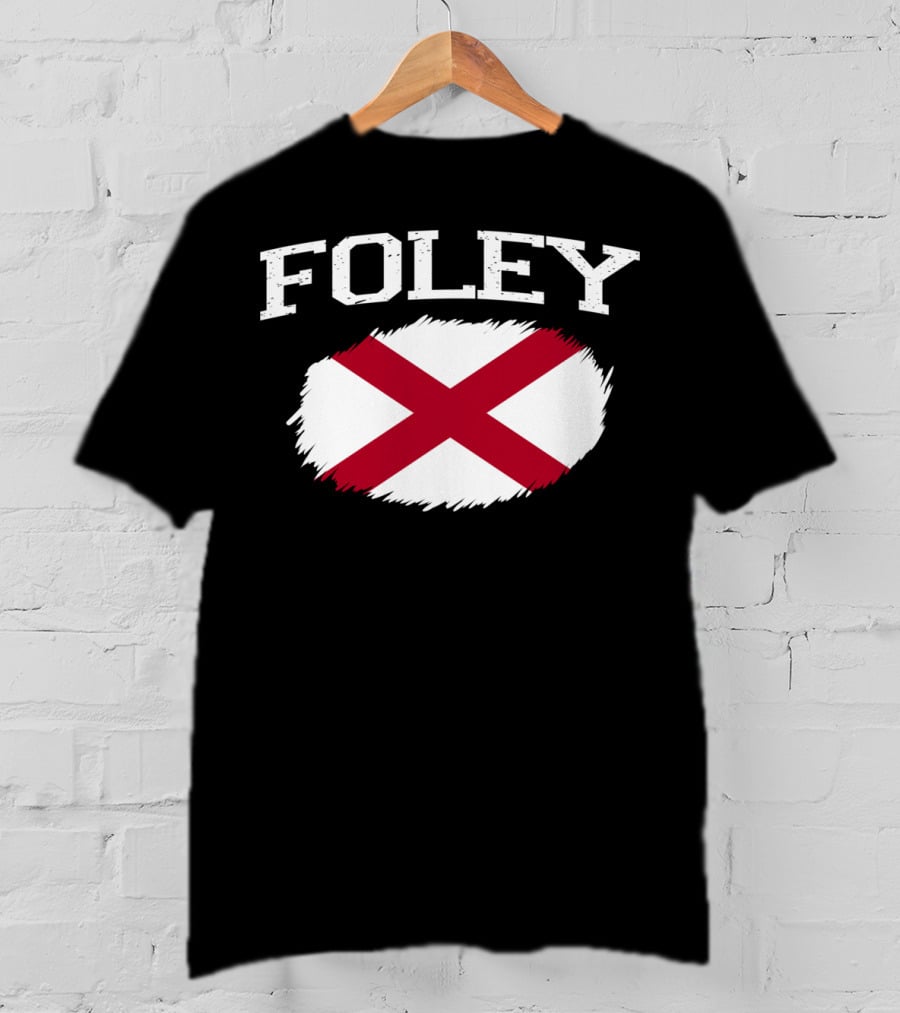 Foley Alabama Flag Vintage USA Sports T-Shirt