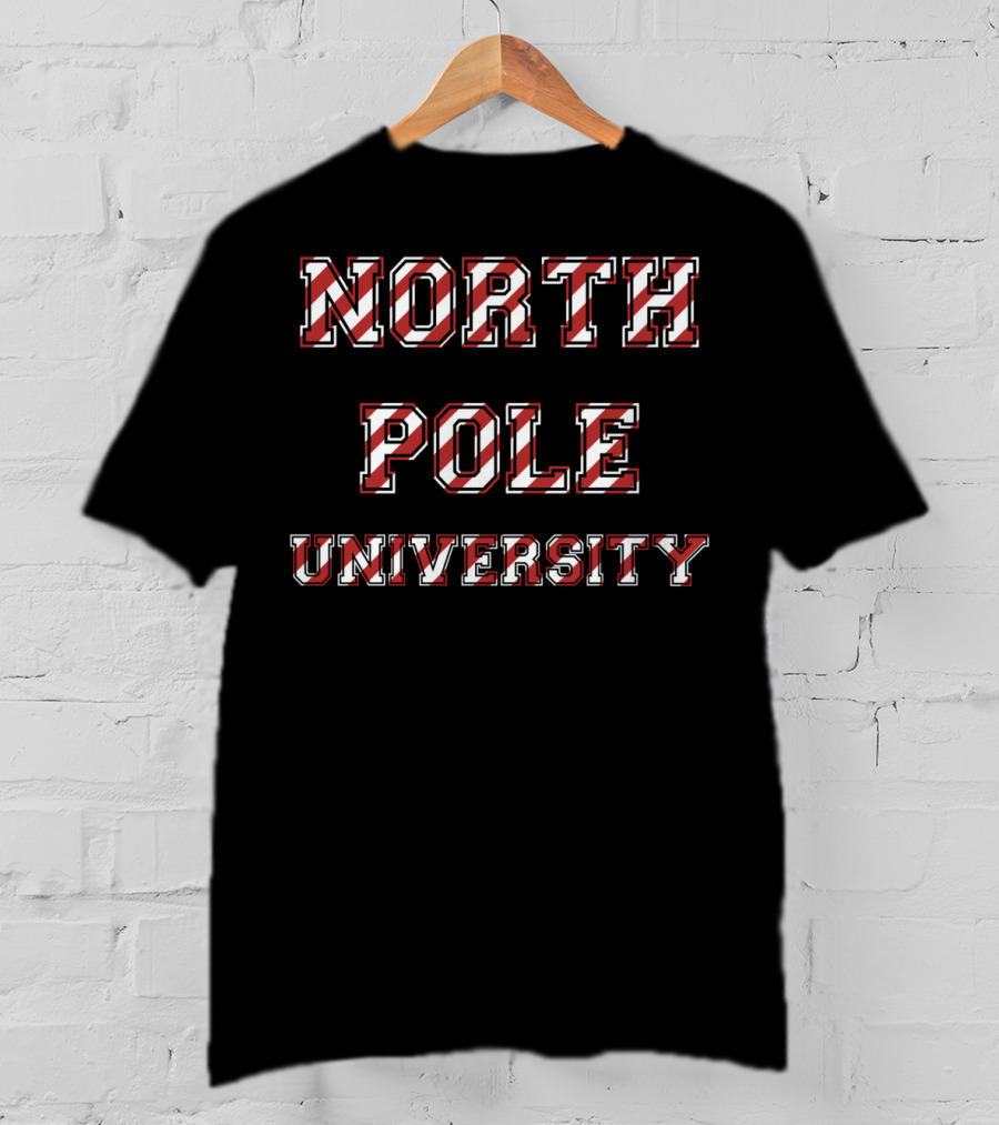 North Pole University Funny Santa T-Shirt