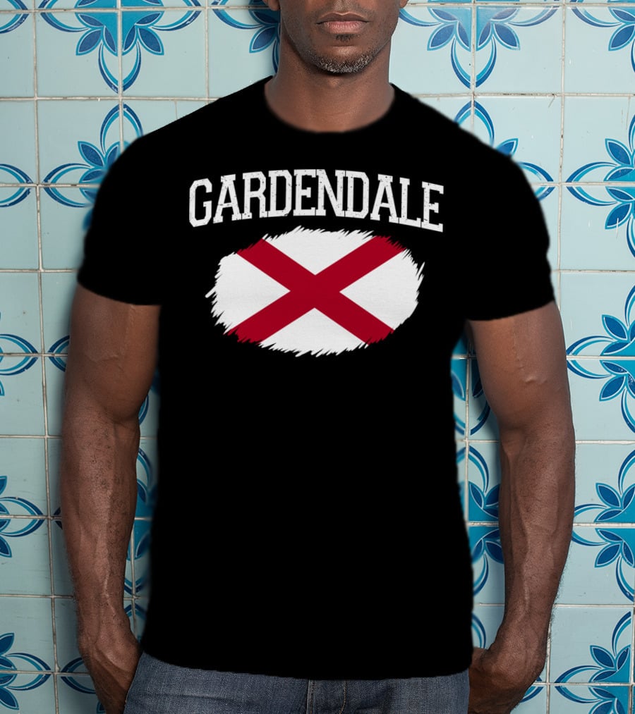 Gardendale Alabama Distressed State Flag Vintage Sports T-Shirt