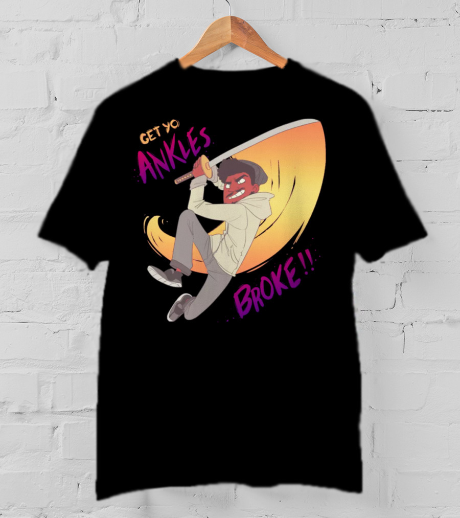 Get Yo Ankles Broke Animated Sword Action Scene T-Shirt