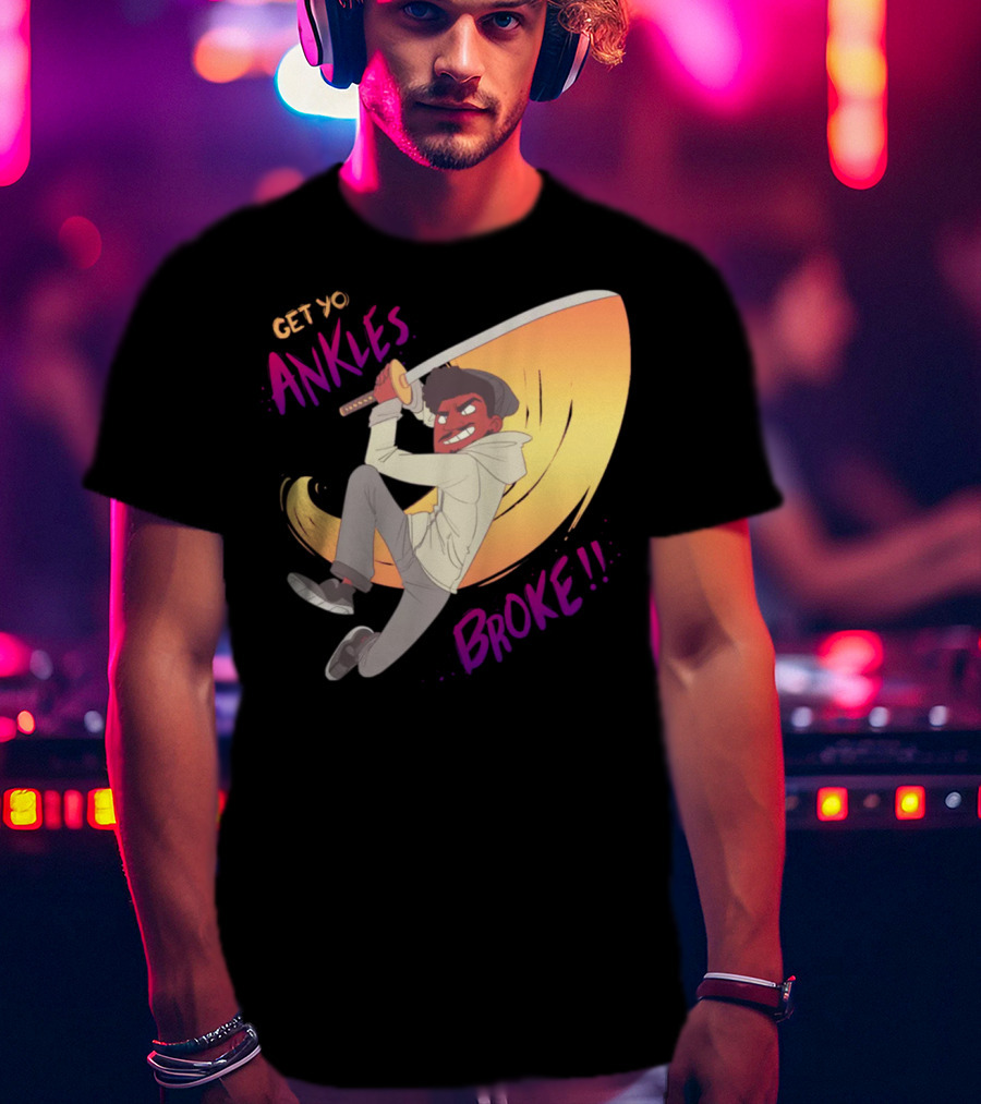 Get Yo Ankles Broke Animated Sword Action Scene T-Shirt