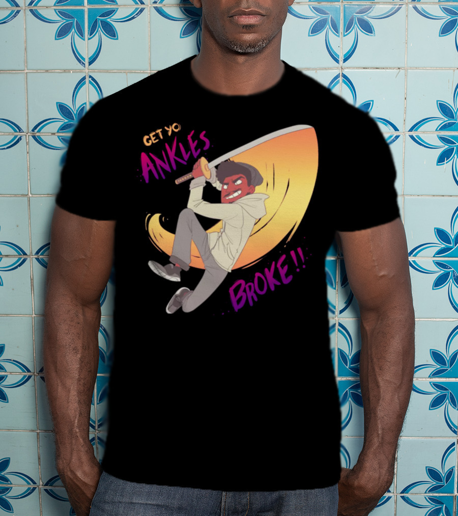 Get Yo Ankles Broke Animated Sword Action Scene T-Shirt