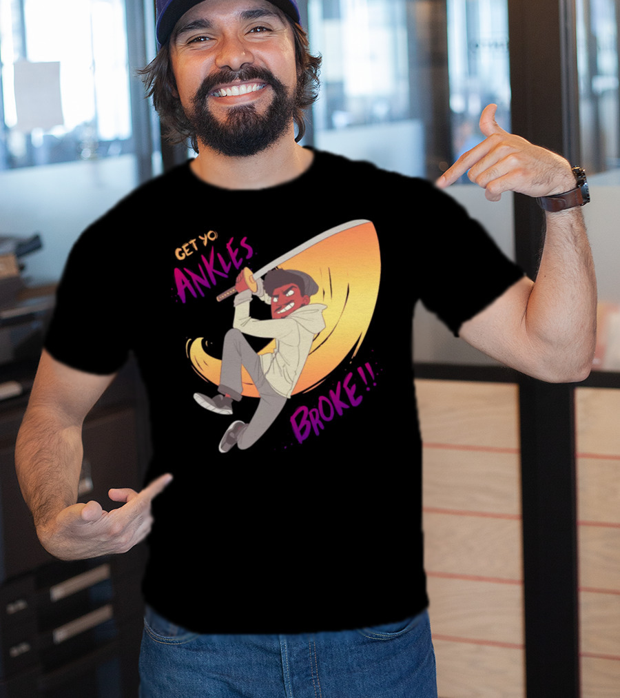 Get Yo Ankles Broke Animated Sword Action Scene T-Shirt