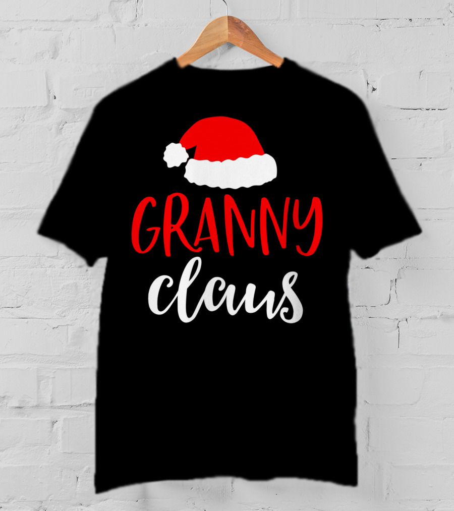 Granny Claus Christmas Santa Hat T-Shirt