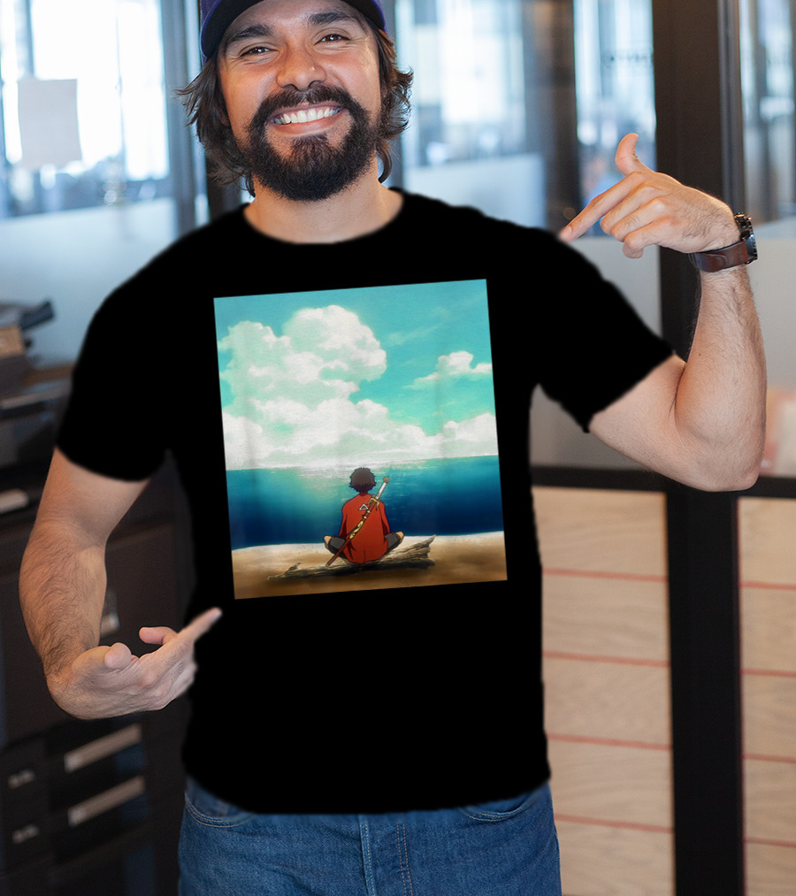 Samurai Champloo Reflective Ocean Scene T-Shirt