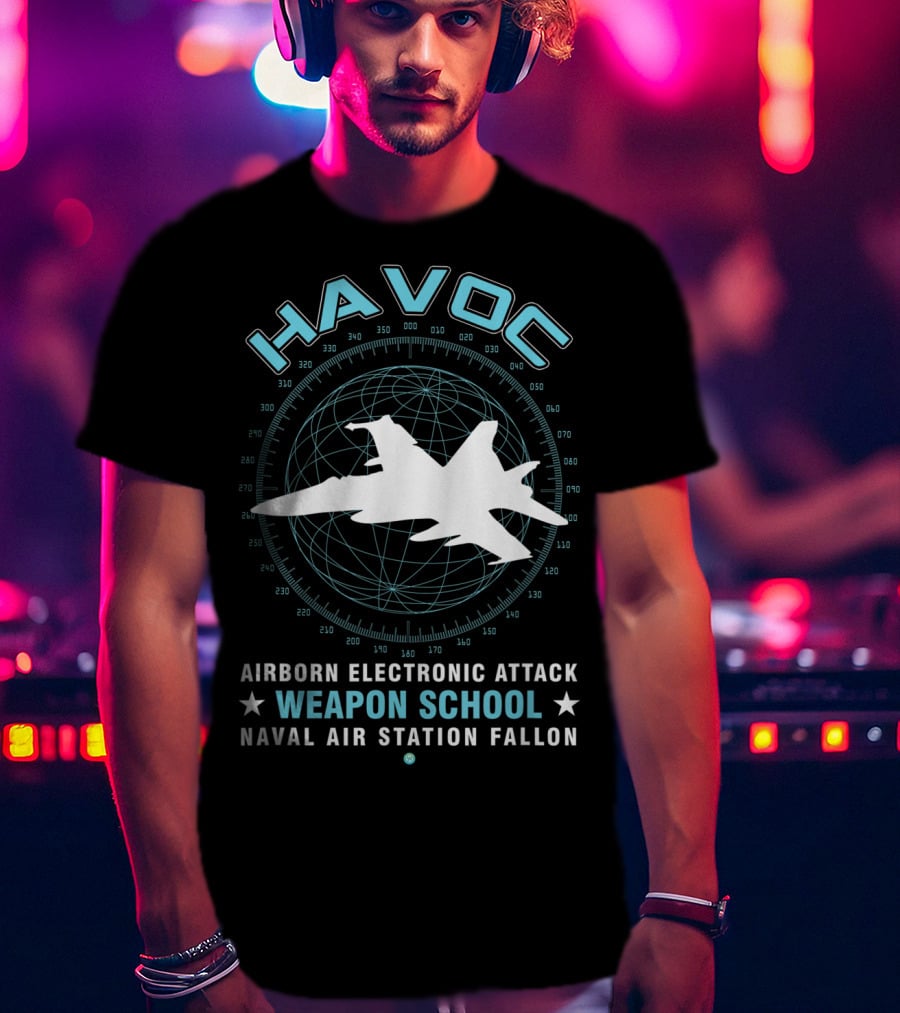 Havoc Airborne Electronic Attack Weapon School Naval Air Station Fallon T-Shirt