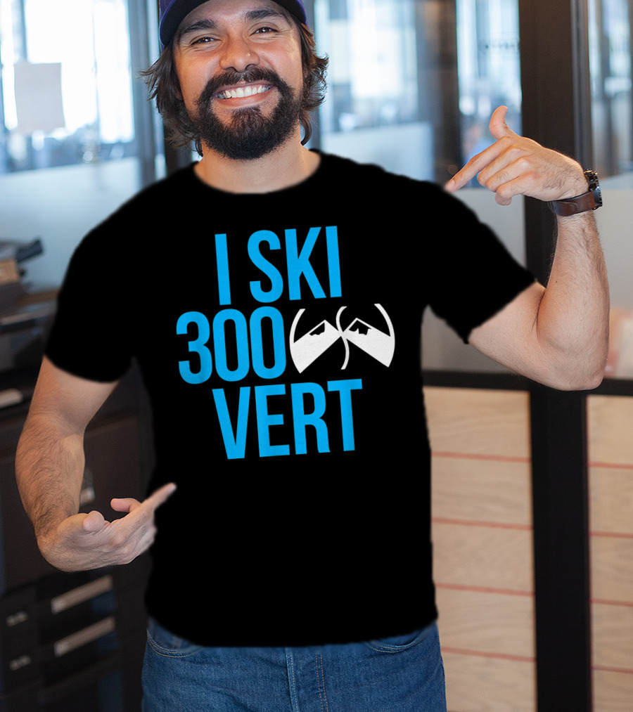 I Ski 300 Vert Ski Goggles Mountain T-Shirt