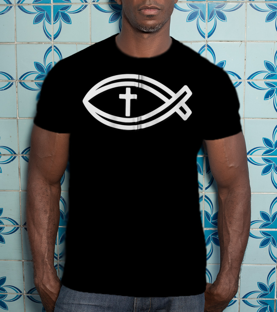 Ichthys Symbol Cross Jesus Christ Christianity God T-Shirt
