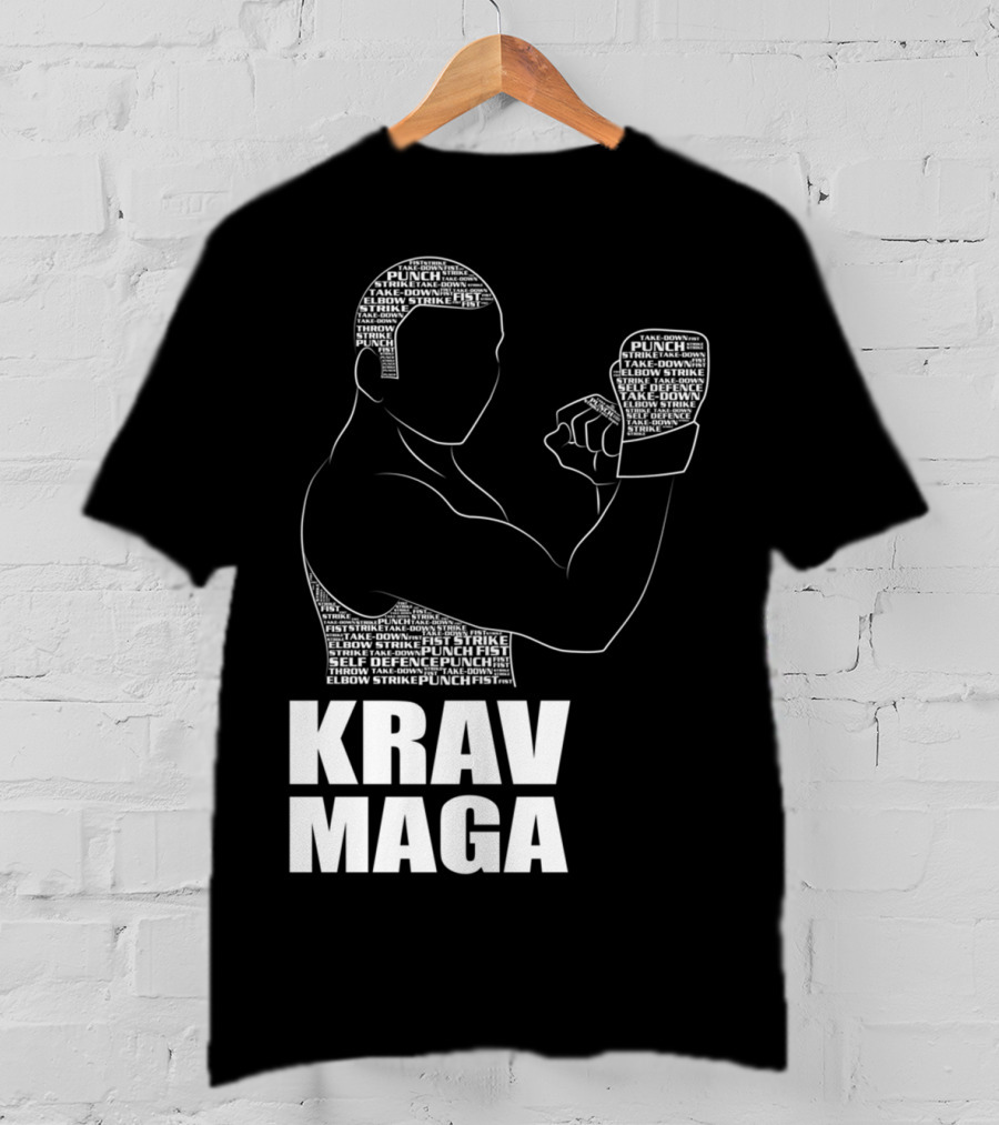 Krav Maga Men Self Defense Instructor Punch Strike Technique T-Shirt