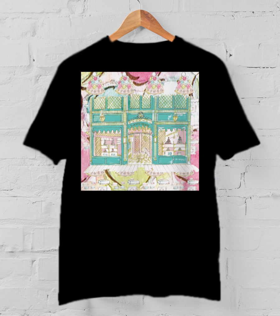 Laduree Shop Window Pastel Colour Macarons French Patisserie Display T-Shirt