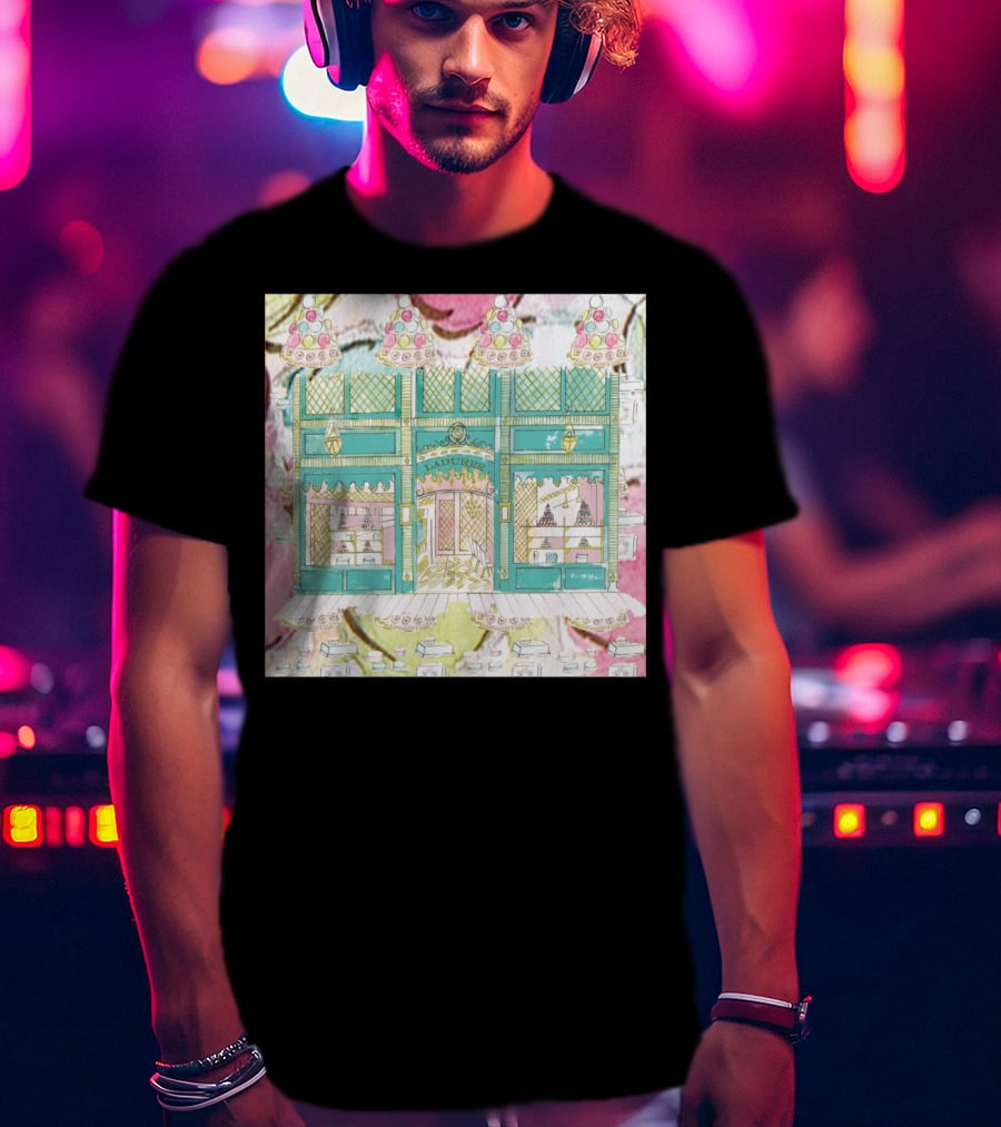 Laduree Shop Window Pastel Colour Macarons French Patisserie Display T-Shirt