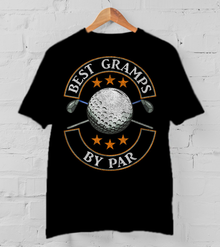 Best Gramps By Par Golf Lover Sportsmen's Starry T-Shirt