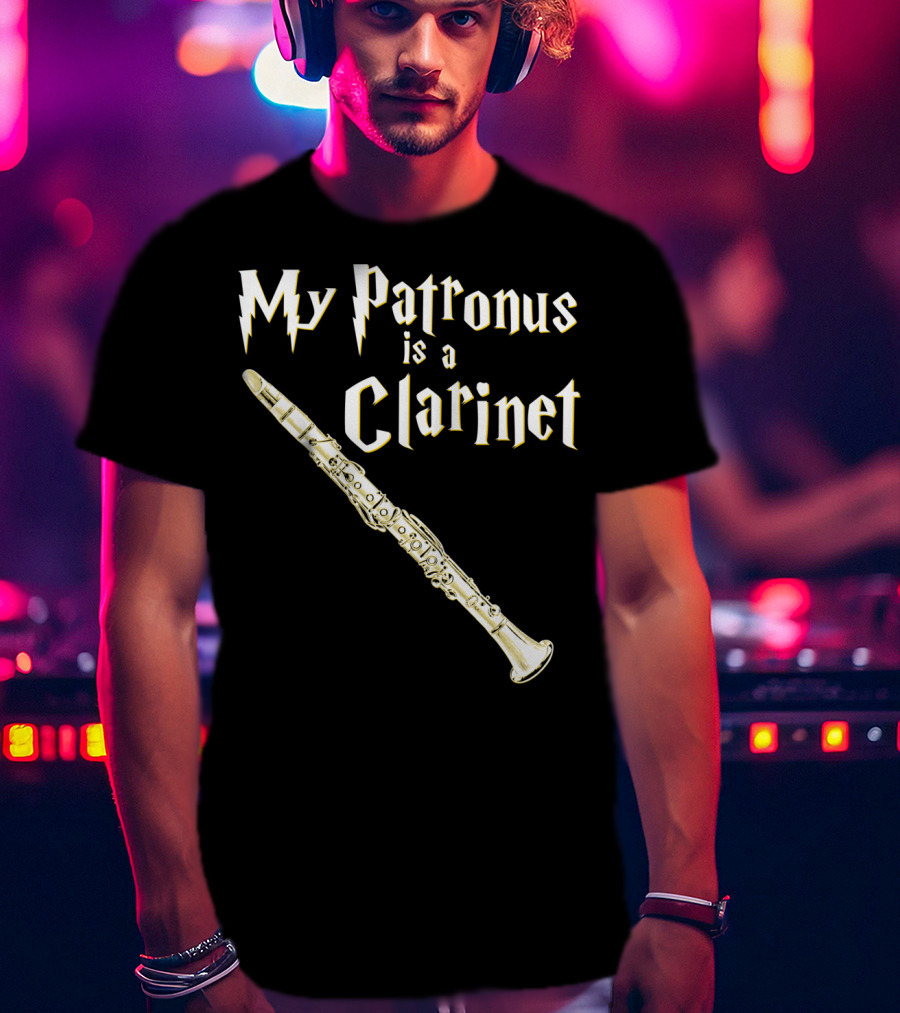 My Patronus Is A Clarinet Harry Fan Clarinet T-Shirt