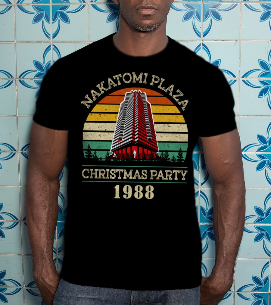 Nakatomi Plaza Christmas Party 1988 Retro Men Boy Pop Culture T-Shirt