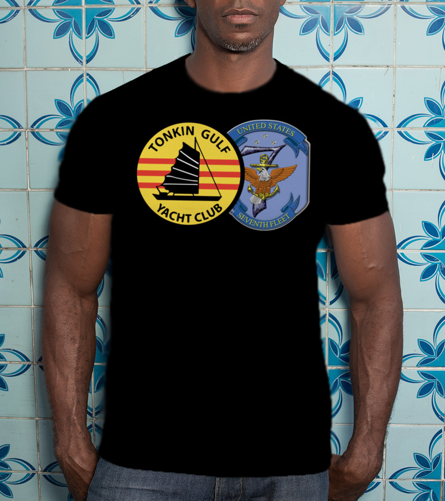 Tonkin Gulf Yacht Club United States Seventh Fleet Navy Emblem T-Shirt