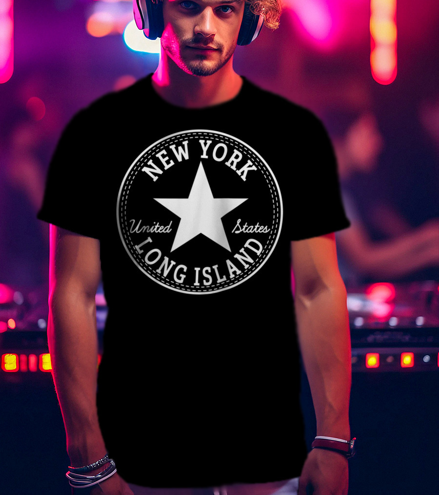 New York Long Island United States Star Skater T-Shirt