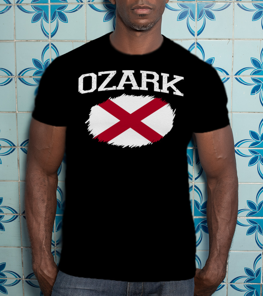 Ozark Alabama Flag Vintage USA Sports T-Shirt