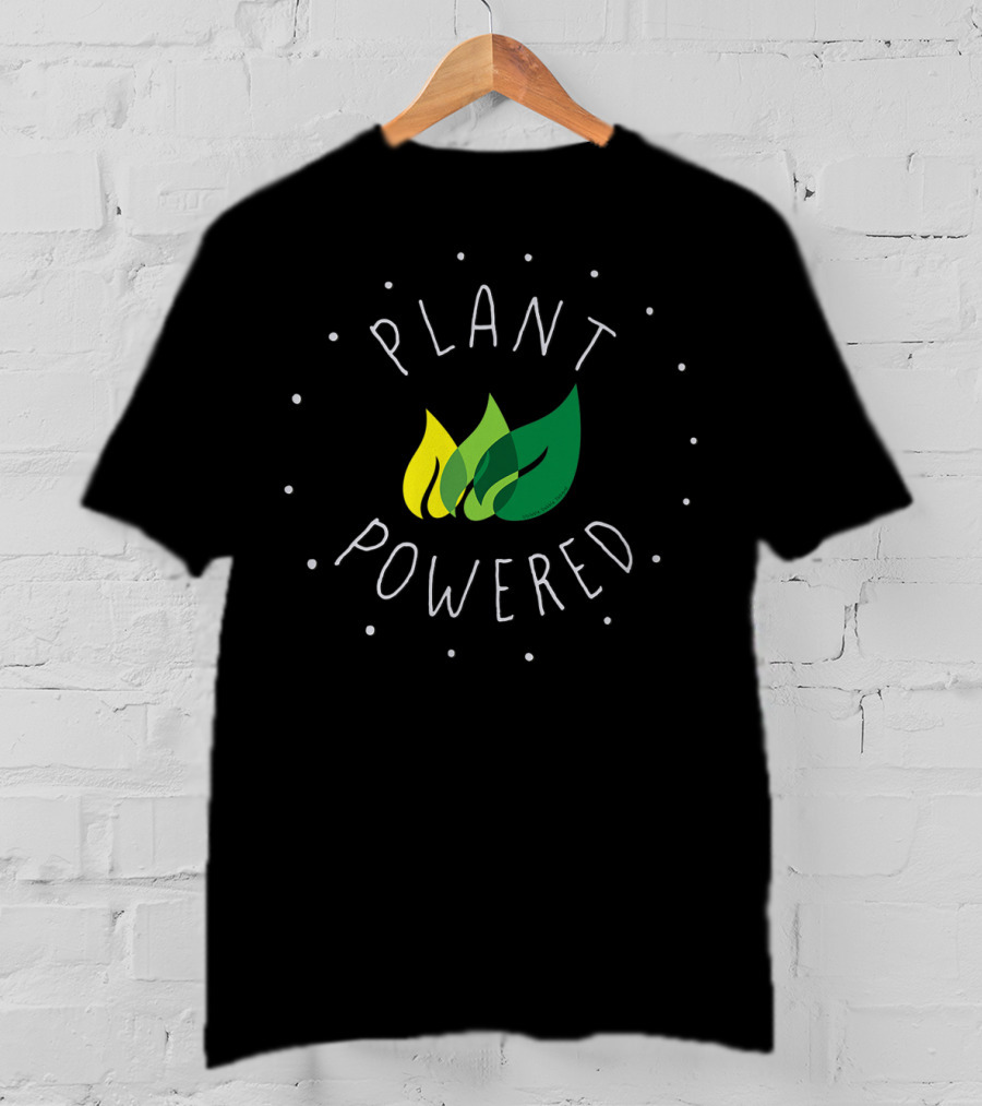 Plant Powered Vegan Vegetarian Leaf T-Shirt