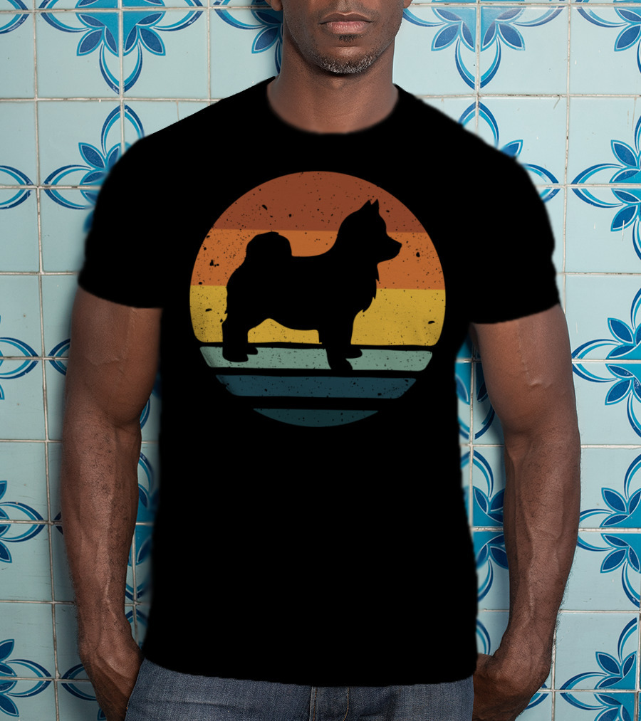 Pomsky Vintage Dog Sunset T-Shirt