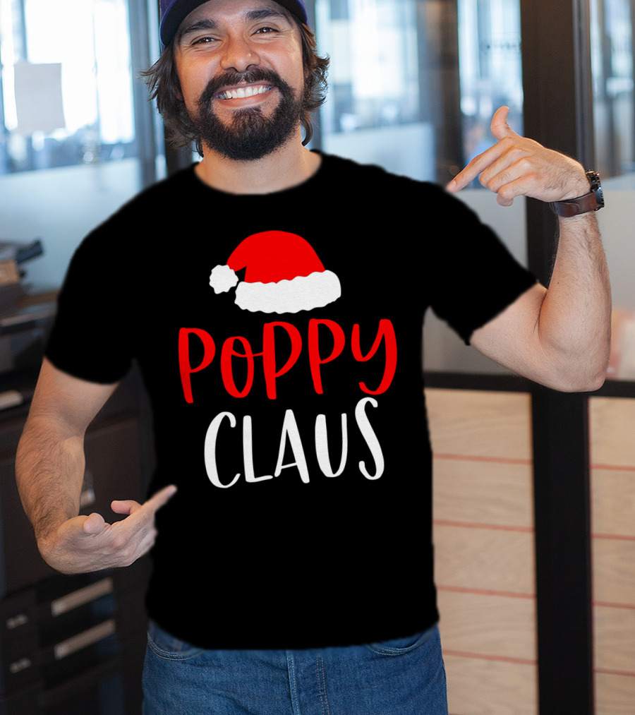 Poppy Claus Funny Christmas Santa Hat T-Shirt