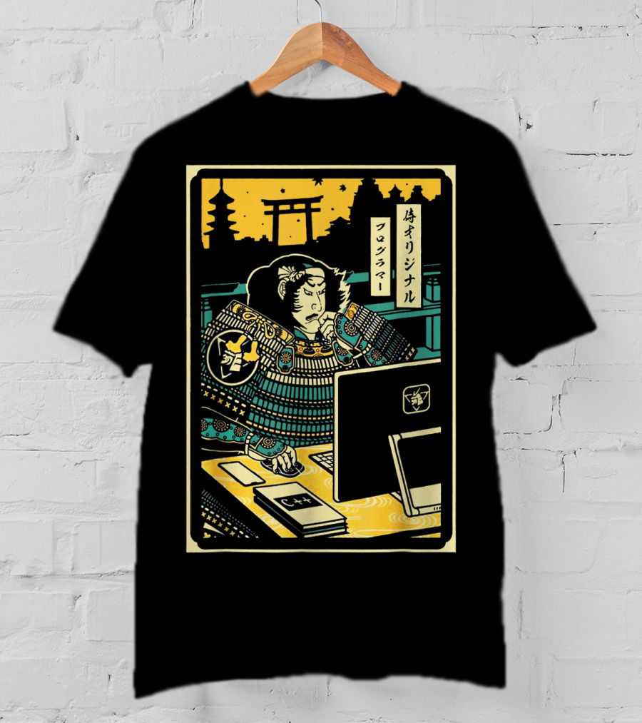 Original Samurai Warrior Programmer Computer T-Shirt