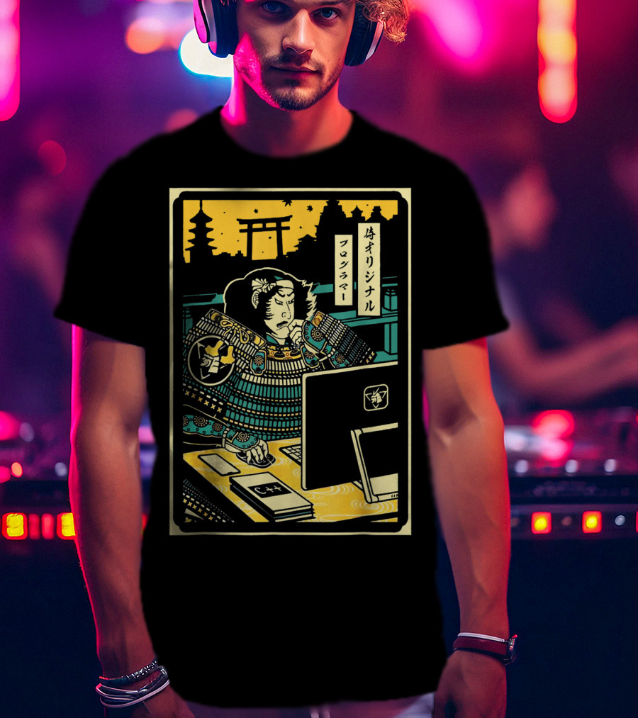 Original Samurai Warrior Programmer Computer T-Shirt