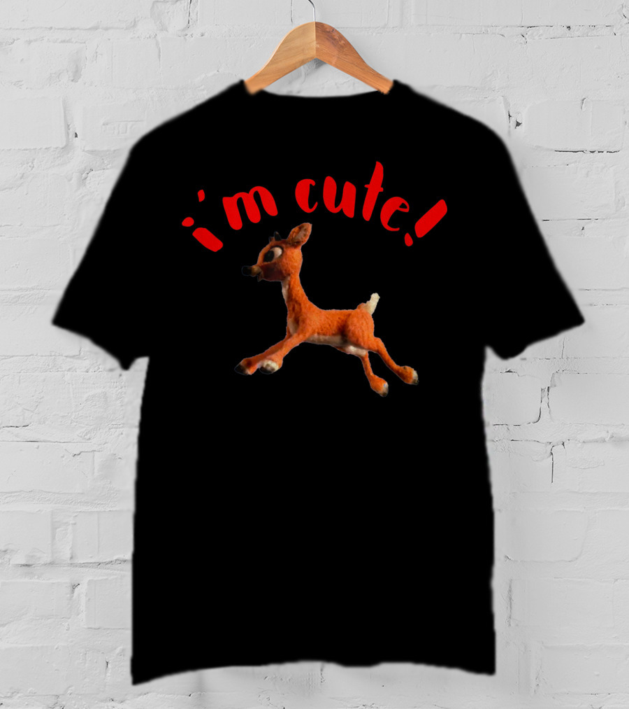I'm Cute Retro Christmas Special Vintage Reindeer T-Shirt