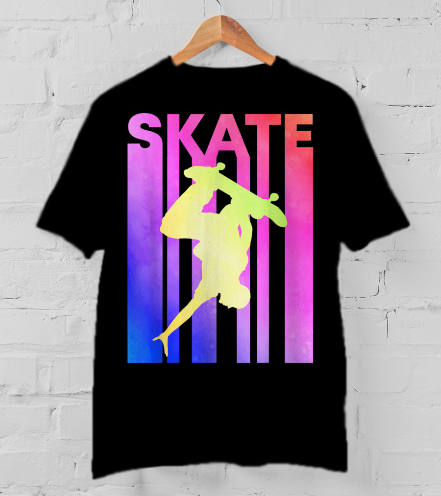 SKATE Retro Skateboard Backflip Vintage T-Shirt