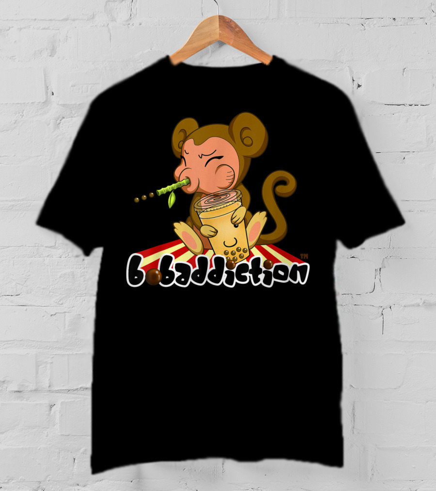 Bobaddiction Boba Bubble Tea Year Of The Monkey Chinese T-Shirt