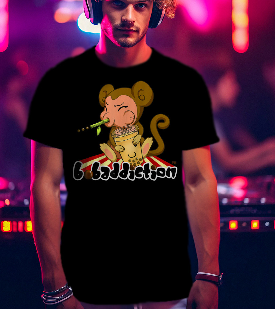 Bobaddiction Boba Bubble Tea Year Of The Monkey Chinese T-Shirt