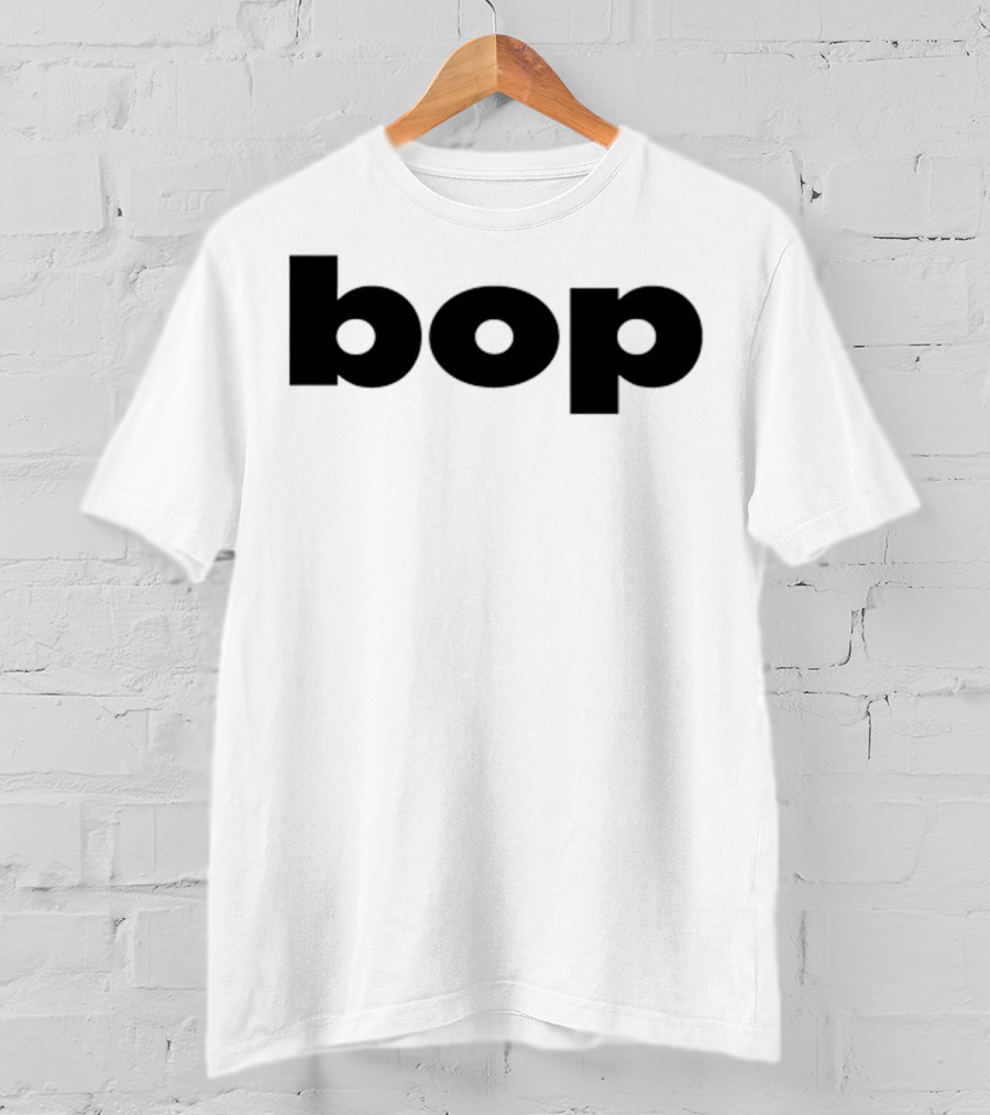 Bop T Black Minimalist Text T-Shirt