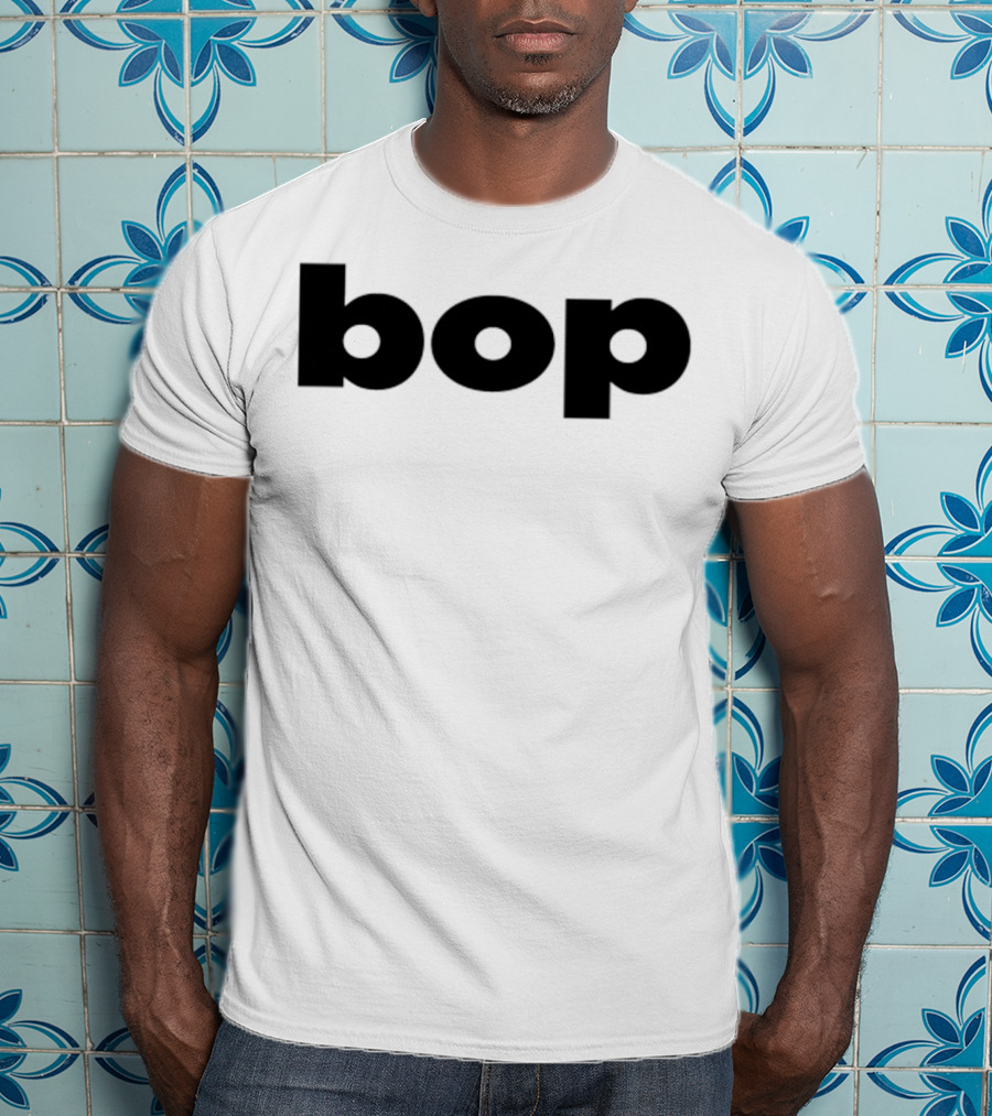 Bop T Black Minimalist Text T-Shirt