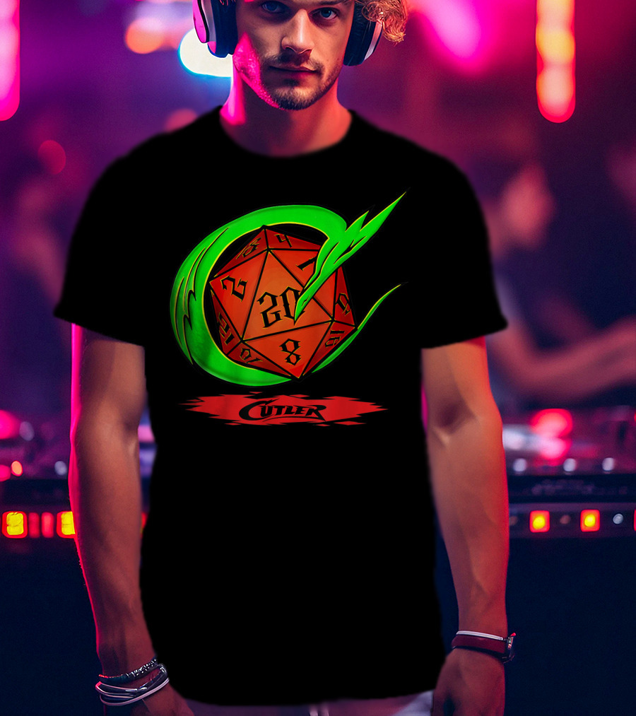 Cutler Dragon D20 Dice Pro Wrestler T-Shirt