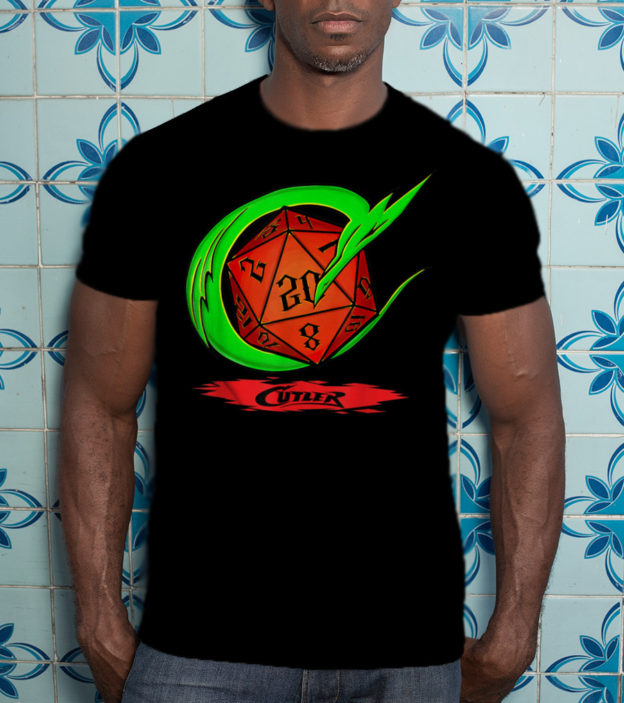 Cutler Dragon D20 Dice Pro Wrestler T-Shirt