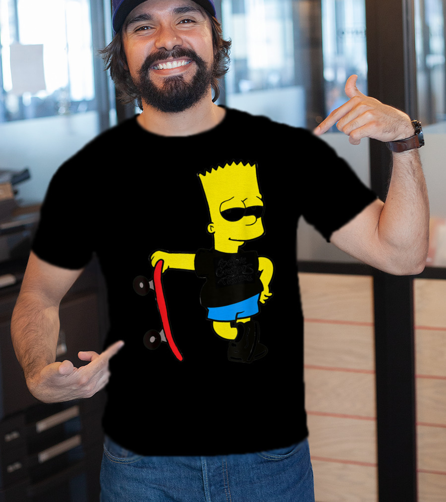 Bsbct Before Crayons Tattoos Bart Skateboard T-Shirt