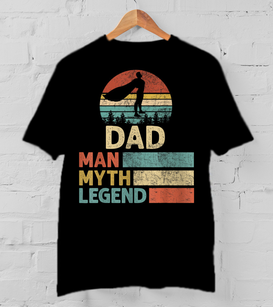 Dad Man Myth Legend Vintage Retro T-Shirt