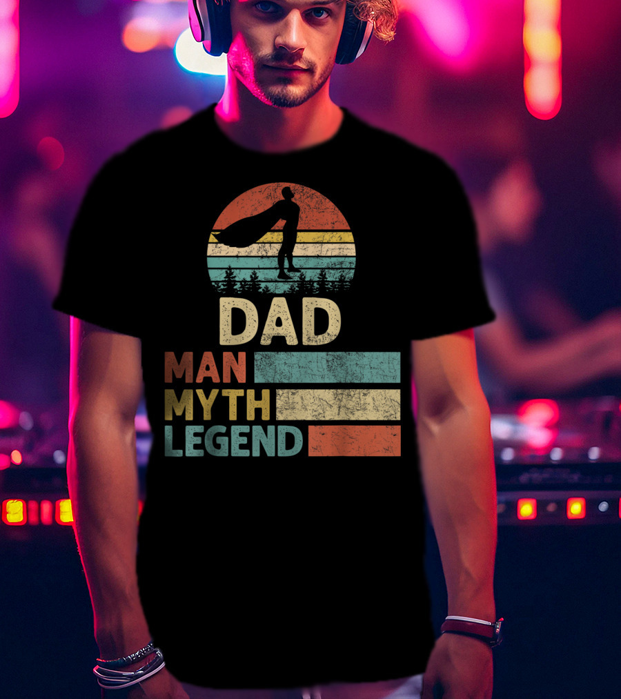 Dad Man Myth Legend Vintage Retro T-Shirt