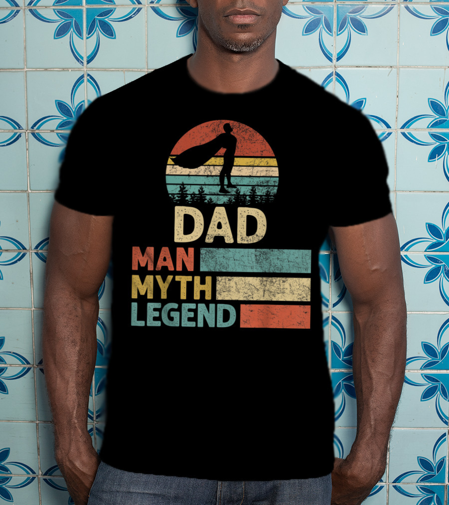 Dad Man Myth Legend Vintage Retro T-Shirt