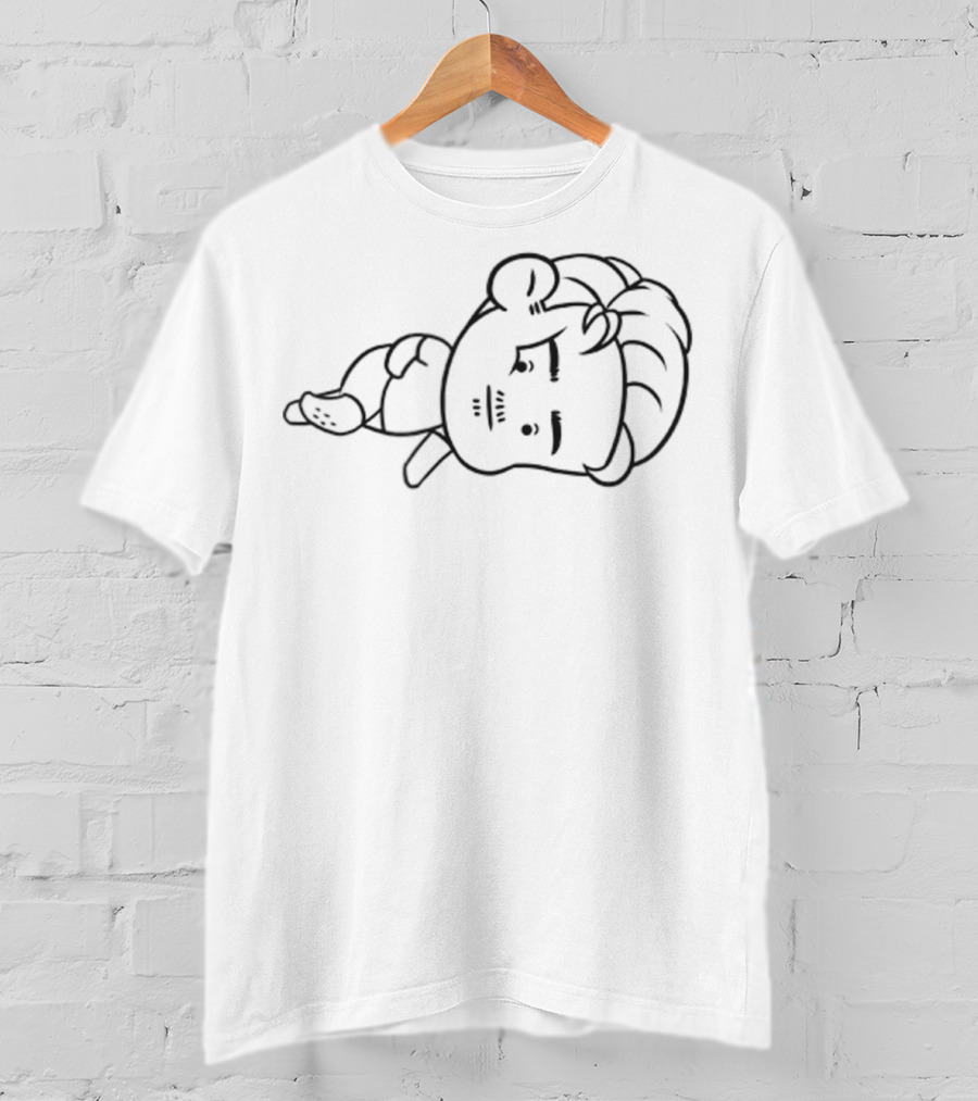 Fatherhood Funnys Top Gag Dad Parenti Iconic Character Outline T-Shirt