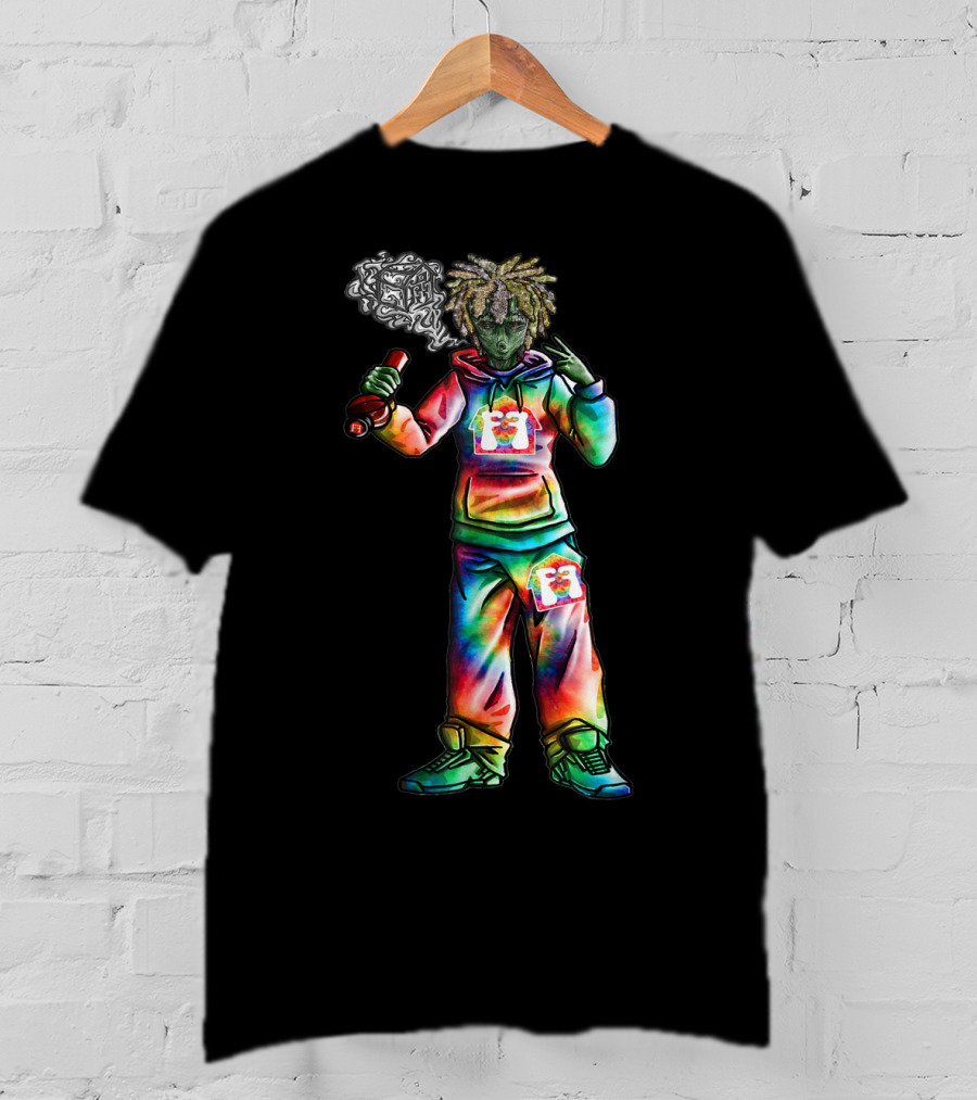 Flavor Farms Clothing Thsi Tie Dye Alien Graffiti T-Shirt