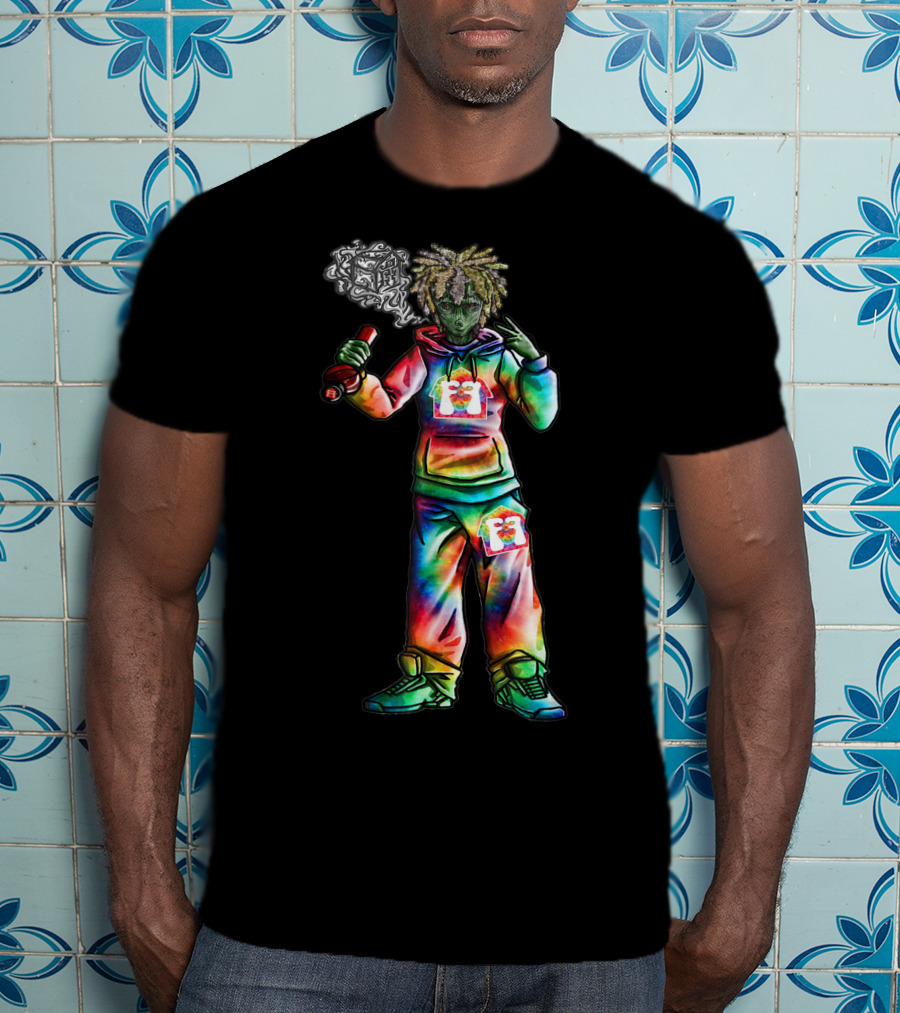 Flavor Farms Clothing Thsi Tie Dye Alien Graffiti T-Shirt