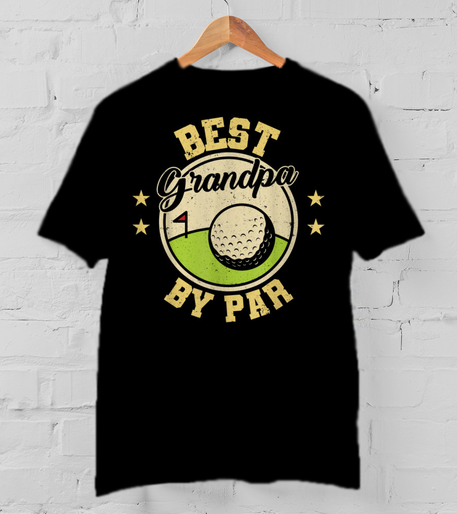 Best Grandpa By Par Funny Father's Day Golf Lovers T-Shirt