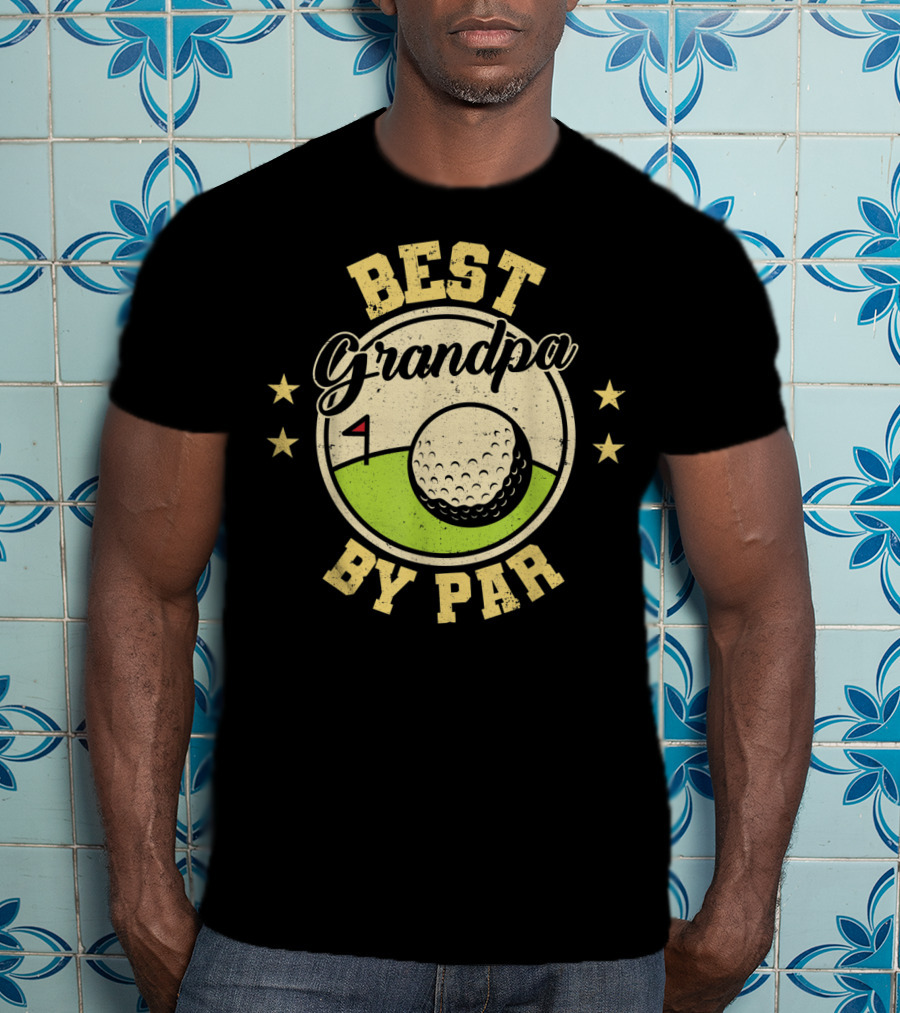 Best Grandpa By Par Funny Father's Day Golf Lovers T-Shirt