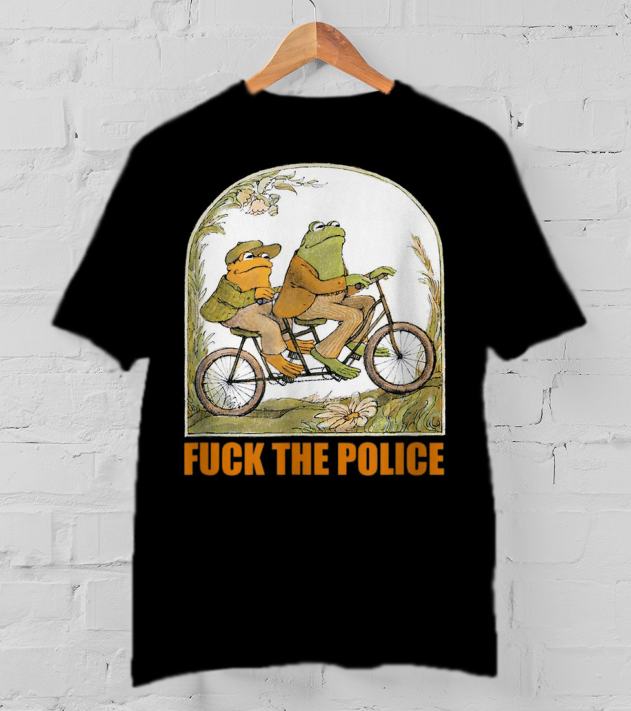 Funnyfrog And Toad Fck The Police Tandem Bicycle Adventure T-Shirt