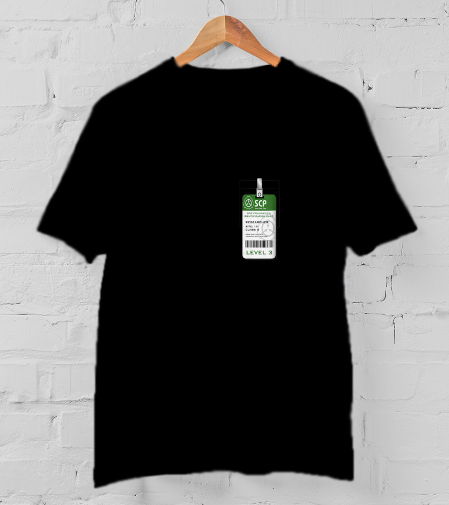SCP Foundation Level 3 Researcher Identification Badge Secure Contain Protect Emblem T-Shirt