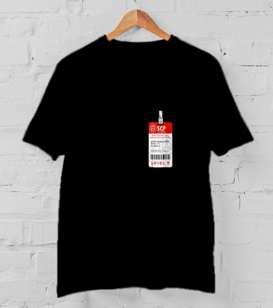SCP Foundation Site Director Identification Card Badge Level 5 Class A Security Clearance T-Shirt